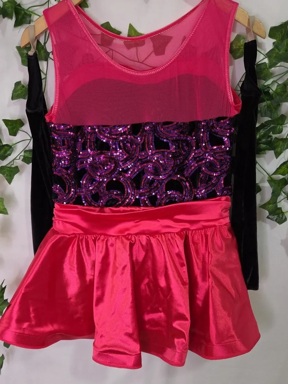 Weissman. Hot Pink and Purple Sequin Dance Costume. Size XLC. Like New